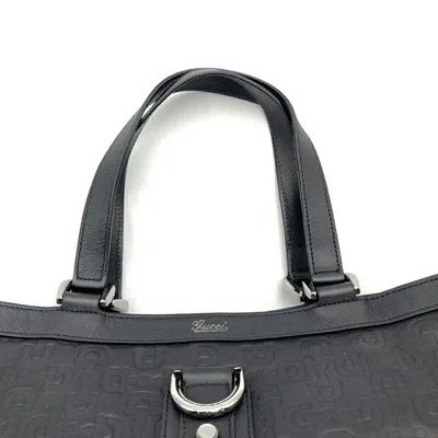Pre-owned Gucci Black Leather Tote Bag ()