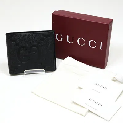 Pre-owned Gucci Black Leather Wallet (bi-fold) ()