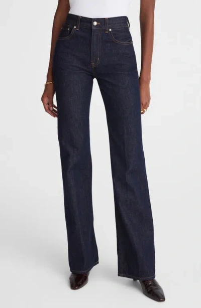 Madewell Longline Straight Leg Jeans In Blue