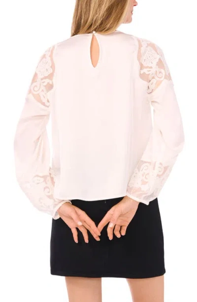 Vince Camuto Floral Embroidery Detail Top In Pink