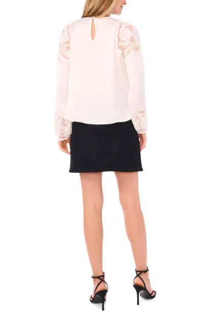 Vince Camuto Floral Embroidery Detail Top In Pink