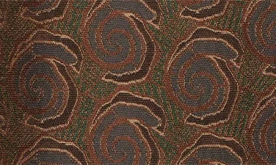 Dries Van Noten Bafya Abstract Swirl Double Breasted Blazer In Brown