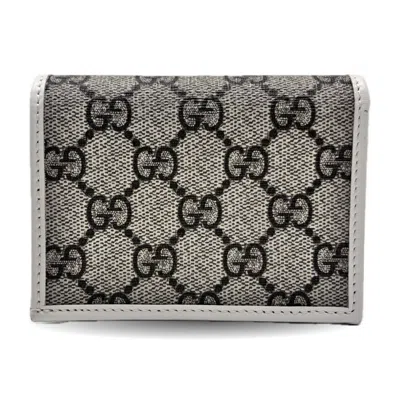 Pre-owned Gucci Gg Supreme White Gg Supreme Wallet (bi-fold) ()