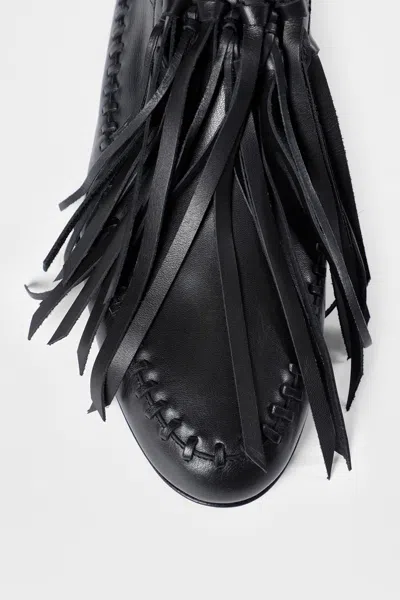Ann Demeulemeester Hadle Soft Fringe Loafers In Multi