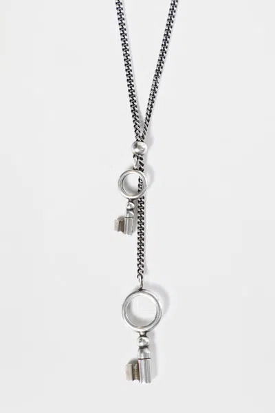 Ann Demeulemeester Pama Key Necklace In Metallic