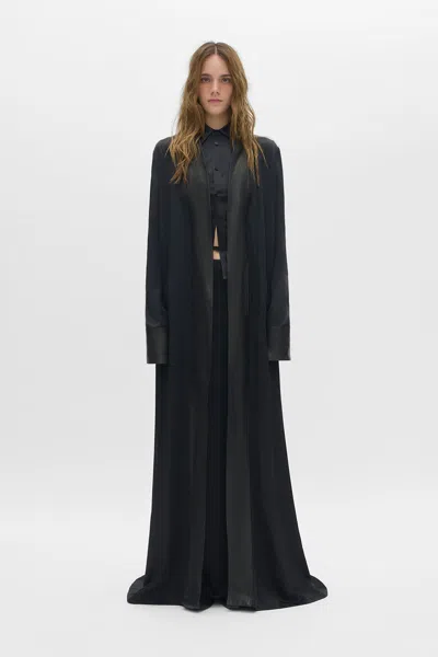 Ann Demeulemeester Melia X-long Deconstructed Coat In Black