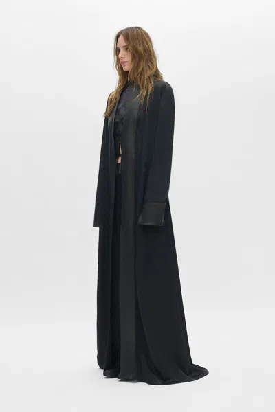 Ann Demeulemeester Melia X-long Deconstructed Coat In Black