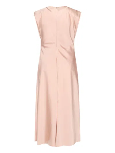 Ami Alexandre Mattiussi Sleeveless Knee Length Dress With Seam Design In Pink