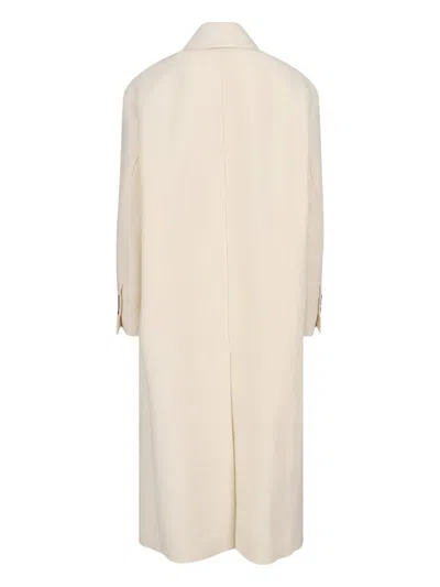 Ami Alexandre Mattiussi Ami Paris Women Long Double-breasted Coat In Neutral
