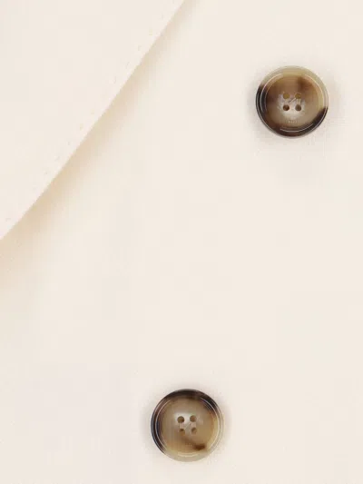 Ami Alexandre Mattiussi Double-breasted Wool Blazer With Peak Lapels And Flap Pockets In White