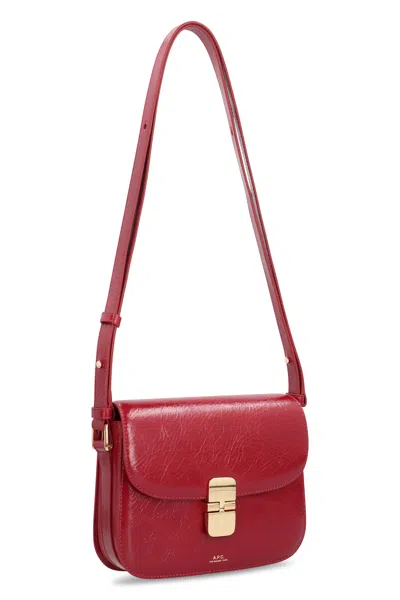 Apc A.p.c. Compact Grace Cross-body Bag With Magnetic Flap Closure In Red