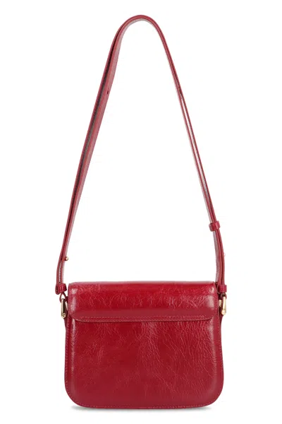 Apc A.p.c. Compact Grace Cross-body Bag With Magnetic Flap Closure In Red