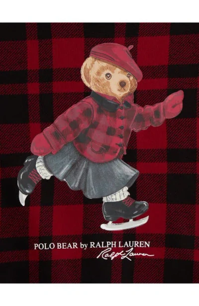 Polo Ralph Lauren Ralph Lauren Plaid Polo Bear Fleece Sweatshirt In Red