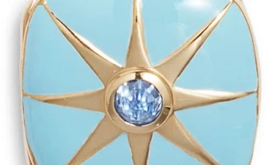 Monica Rich Kosann Enamel Vermeil Cushion Locket Necklace In Multi