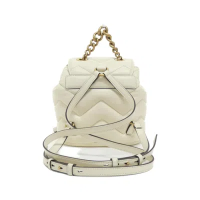 Pre-owned Gucci White Leather Backpack ()
