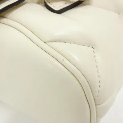 Pre-owned Gucci White Leather Backpack ()