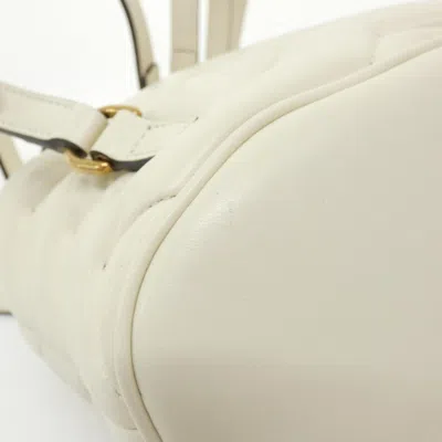 Pre-owned Gucci White Leather Backpack ()