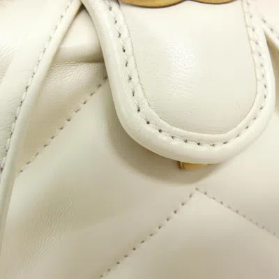 Pre-owned Gucci White Leather Backpack ()