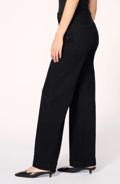 Warp & Weft Warp+weft Nce High Waist Wide Leg Jeans In Black