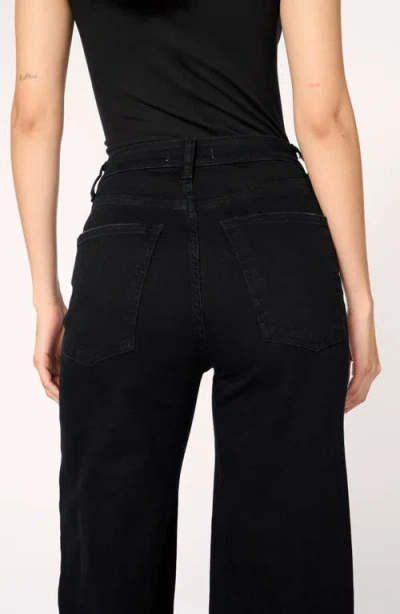 Warp & Weft Warp+weft Nce High Waist Wide Leg Jeans In Black