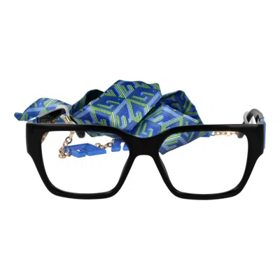 Guess Blue Unisex Optical Frames In Black