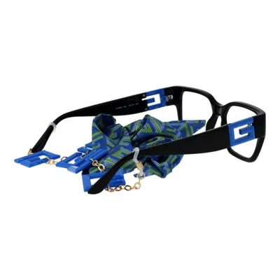 Guess Blue Unisex Optical Frames In Black