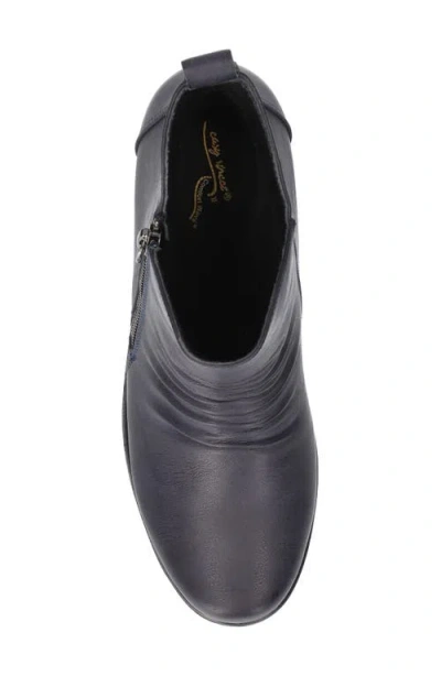 Easy Street Womens Jeanie Block Heel Booties In Blue