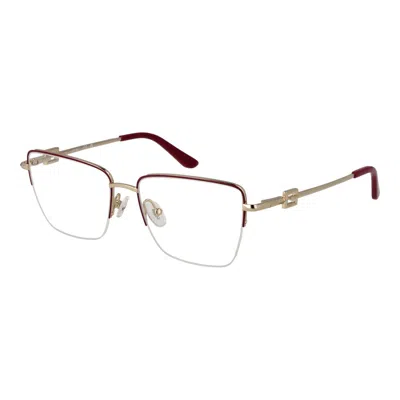Guess Burgundy Women Optical Frames In Gold