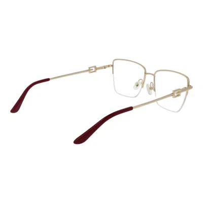 Guess Burgundy Women Optical Frames In Gold