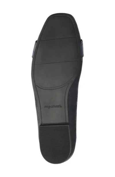 Easy Street Women's Keely Square Toe Ballet Flats In Blue