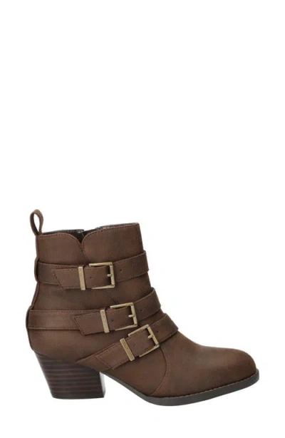 Bella Vita Women's Bowie Block Heel Ankle Booties In Brown