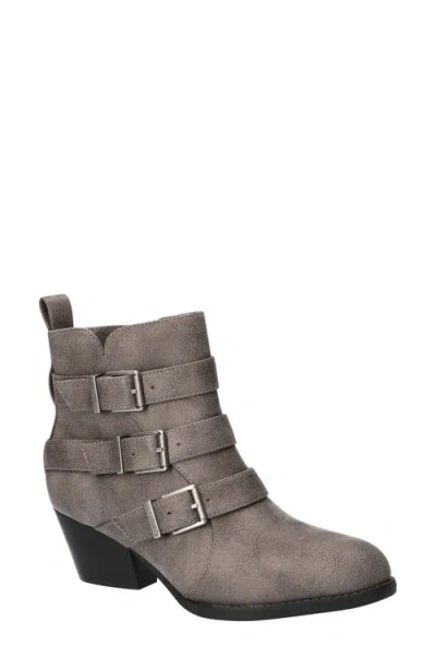 Bella Vita Women's Bowie Block Heel Ankle Booties In Gray