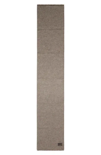 Vince Double Face Houndstooth Scarf In Gray