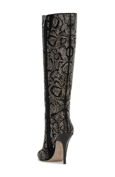 Jessica Simpson Women's Lovienn Rhinestone Stiletto Knee-high Dress Boots In Multi