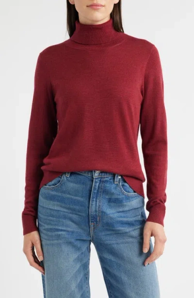 Pendleton Merino Wool Turtleneck Sweater In Red