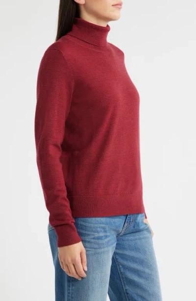 Pendleton Merino Wool Turtleneck Sweater In Red