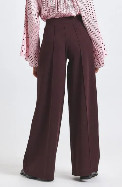 Derek Lam 10 Crosby Tempset Pleated Wide Leg Pants In Brown