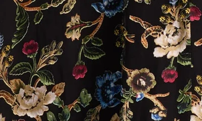 Alice And Olivia Floral-print Puff-sleeves Asymmetric Day Dress In Multi