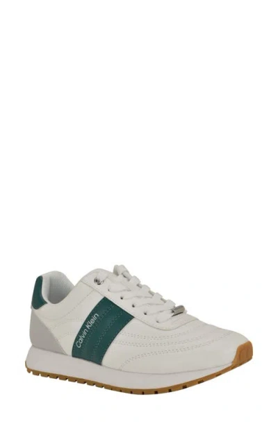 Calvin Klein Women's Tatyann Retro Lace-up Sneakers In White