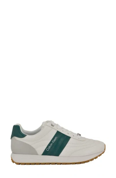 Calvin Klein Women's Tatyann Retro Lace-up Sneakers In White