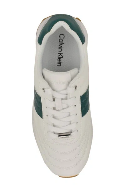 Calvin Klein Women's Tatyann Retro Lace-up Sneakers In White