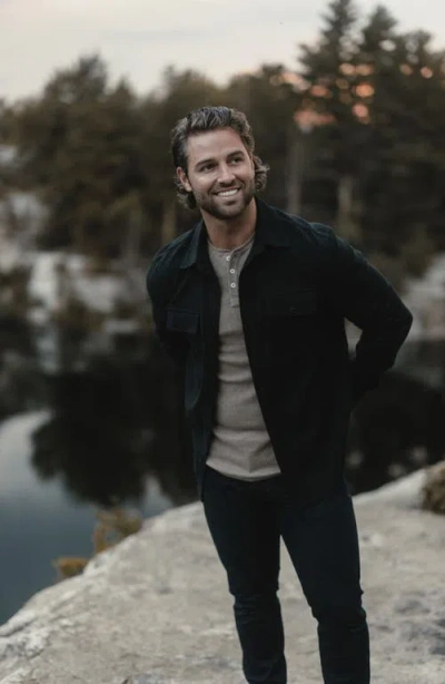 The Normal Brand Tailored Terry Shirt Jacket In Black