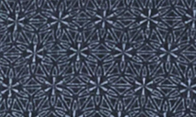 7 Diamonds Teo Textured Geo Pattern Short Sleeve Stretch Button-up Shirt In Blue