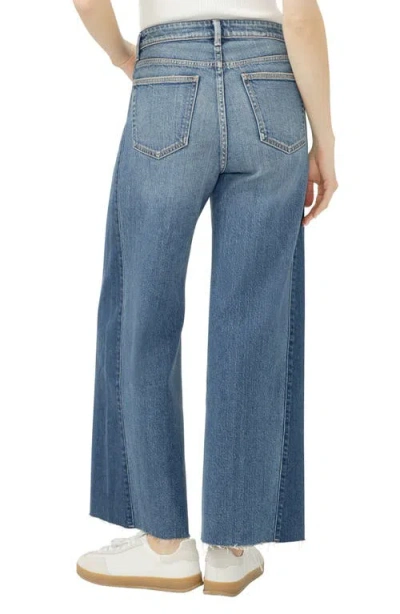 Silver Jeans Co. Women's Isbister High Rise Two-tone Wide Leg Jeans In Blue