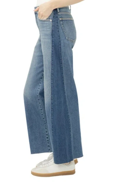 Silver Jeans Co. Women's Isbister High Rise Two-tone Wide Leg Jeans In Blue