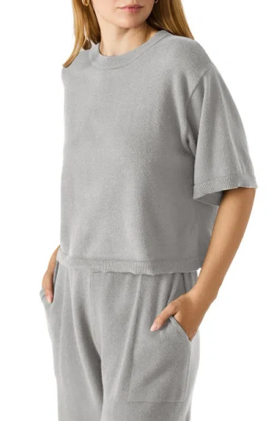 Steve Madden Kori Elbow Sleeve Crewneck Sweater In Gray