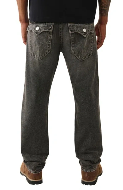 True Religion Men's Ricky Logo Appliqué Straight Jean In Gray