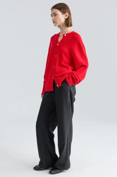 Almina Concept Knit Cardigan In Red