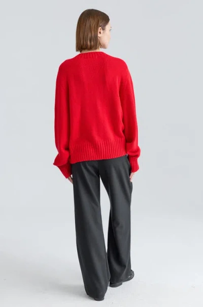 Almina Concept Knit Cardigan In Red
