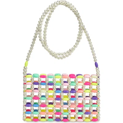 Iscream Kids' Pretty Pastel Beaded Crossbody Bag In Multi